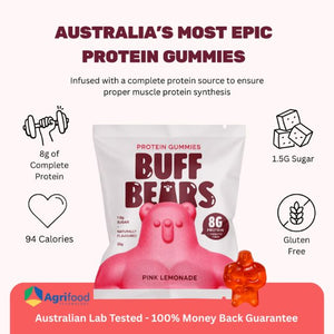Buff Bears Protein Gummies Pink Lemonade 32g