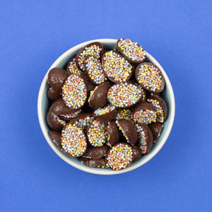 Happy Tummies Mini Easter Eggs Mylk Choc & Sprinkles 100g - Happy Tummies Pty Ltd