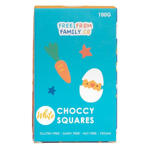 Happy Tummies Easter Squares White Choc 100g - Happy Tummies Pty Ltd