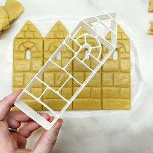 Red Brick House Gingerbread Cookie Cutters - Cobblestone Castle Large