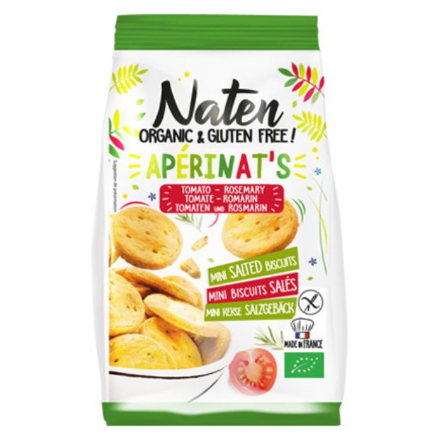 Naten Tomato & Rosemary Crackers 100g **BEST BEFORE DATE - 31/05/24**