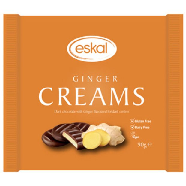 Eskal Chocolate Creams Ginger 90g