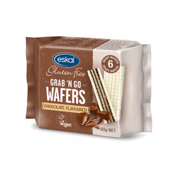 Eskal Grab & Go Wafer Biscuits Chocolate 60g - Happy Tummies