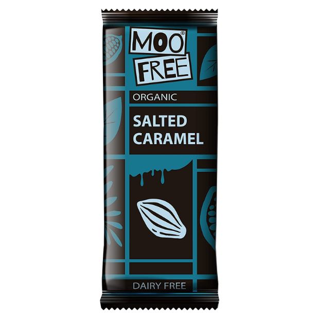 Moo Free Organic Chocolate Bar Salted Caramel 80g