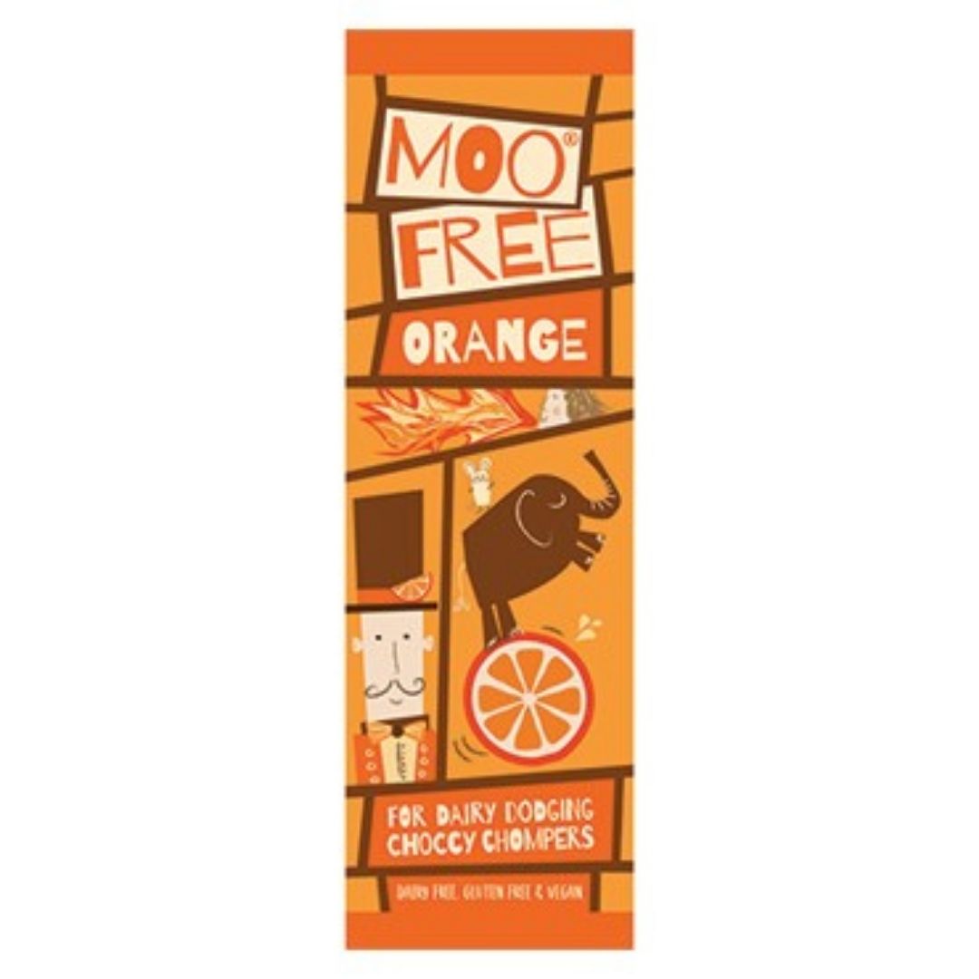 Moo Free Mini Chocolate Bar Orange 20g