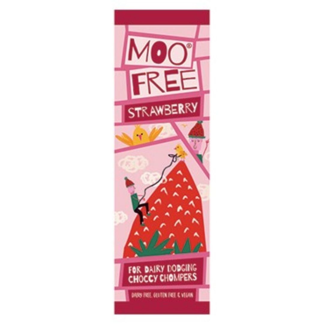 Moo Free Mini Chocolate Bar Strawberry 20g