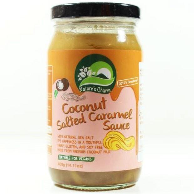Natures Charm Coconut Salted Caramel Sauce 400g - Happy Tummies