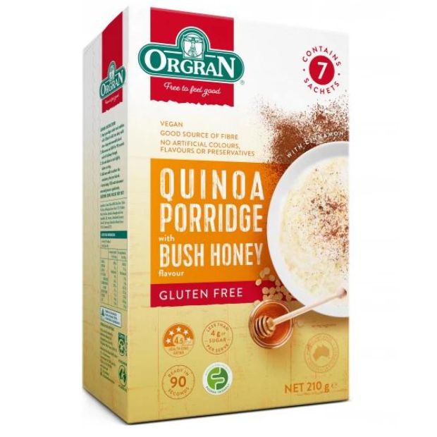 Orgran Porridge Quinoa With Bush Honey Flavour 210g