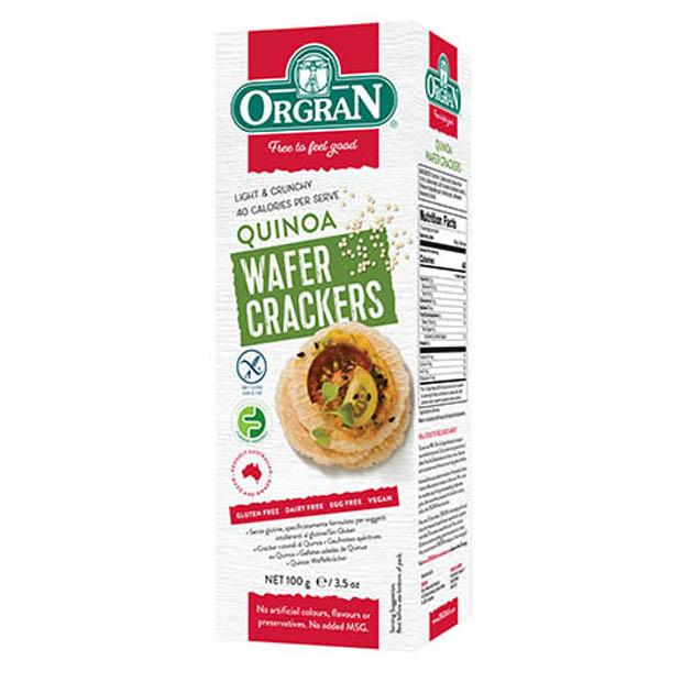 Orgran Wafer Crackers Quinoa 100g - Happy Tummies