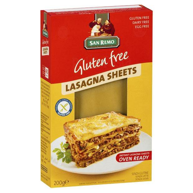 San Remo Gluten Free Lasagna Sheets 200g - Happy Tummies