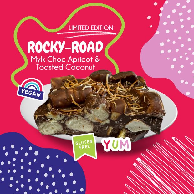 Free From Family Co Rocky Road - LIMITED EDITION Mylk Choc Apricot & Toasted Coconut