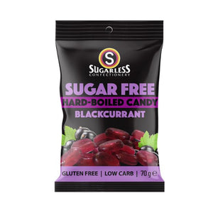 Sugarless Confectionery Blackcurrant Hard-Boiled Candy (70g) - Buy online at Happy Tummies AU