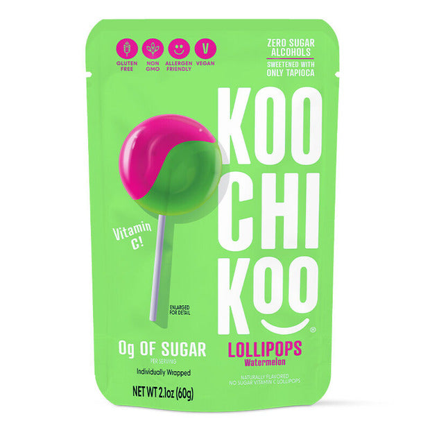 Koochikoo Watermelon Lollipops No Sugar Added 60g