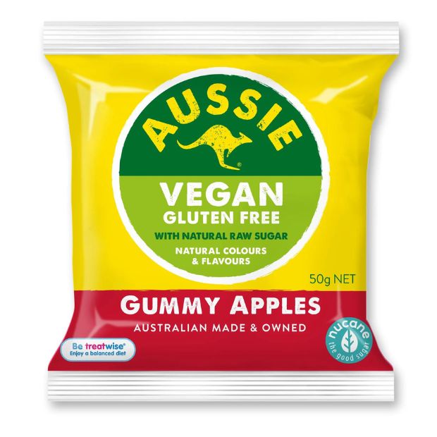 Aussie Vegan Gummy Apples 50g