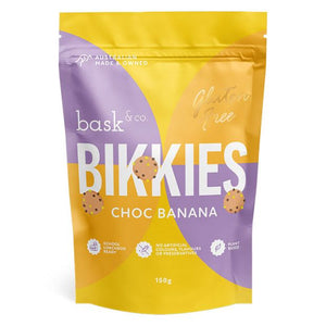 Bask & Co Gluten Free Bikkies - Choc Banana 150g