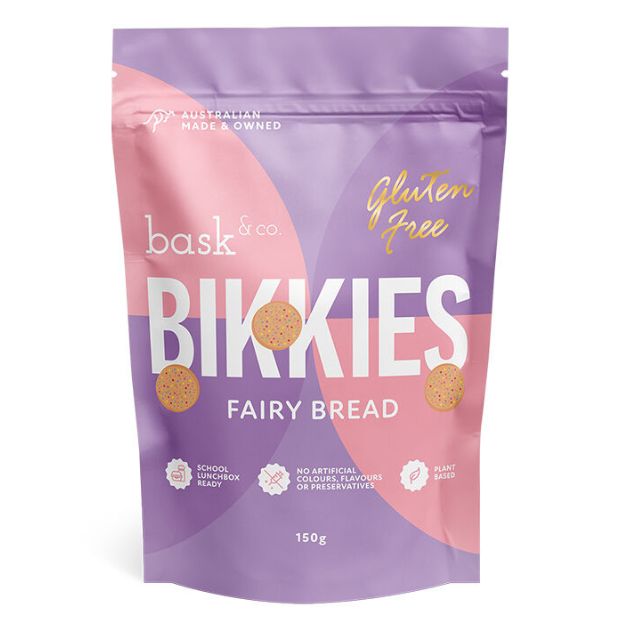 Bask & Co Gluten Free Bikkies - Fairy Bread 150g