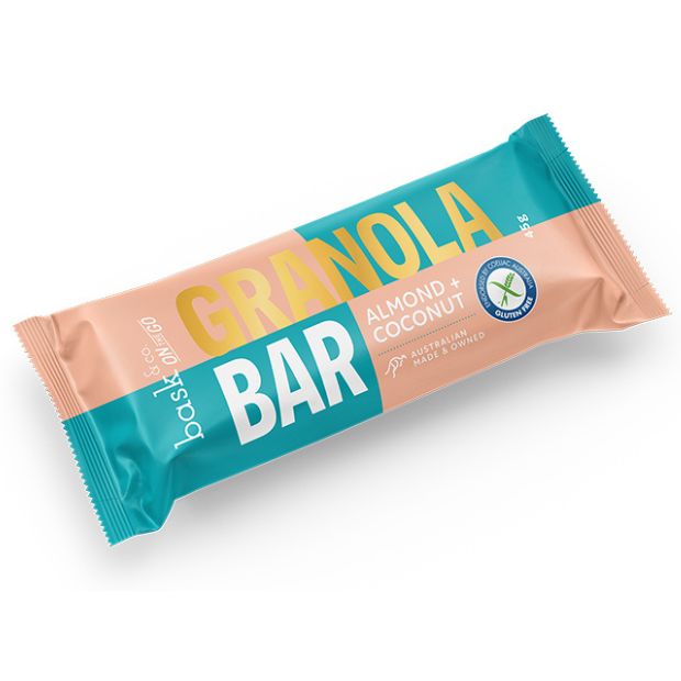 Bask & Co Granola Bar Almond & Coconut 45g