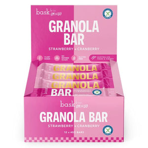 Bask & Co Granola Bar Strawberry & Cranberry 45g