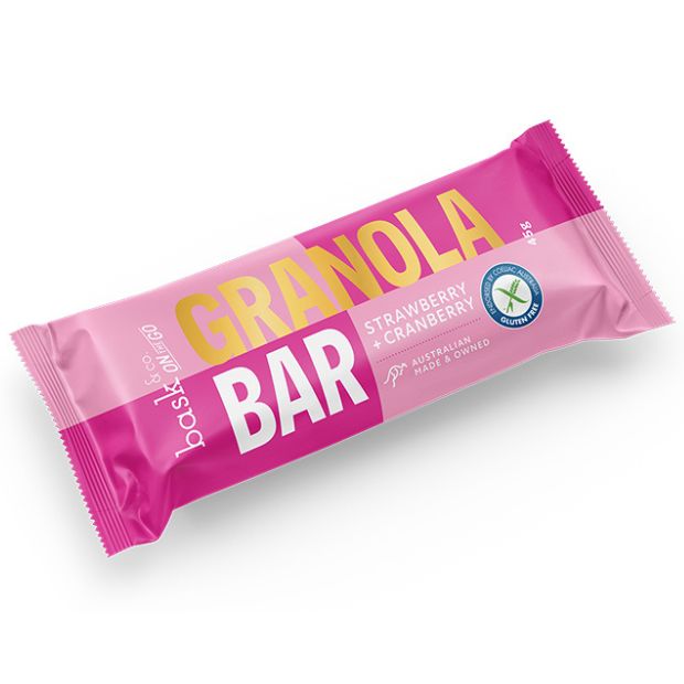 Bask & Co Granola Bar Strawberry & Cranberry 45g