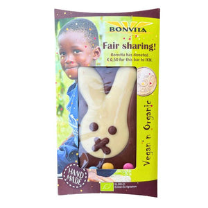 Bonvita Easter Chocolate Bar with White Bunny & Choc Buttons 100g