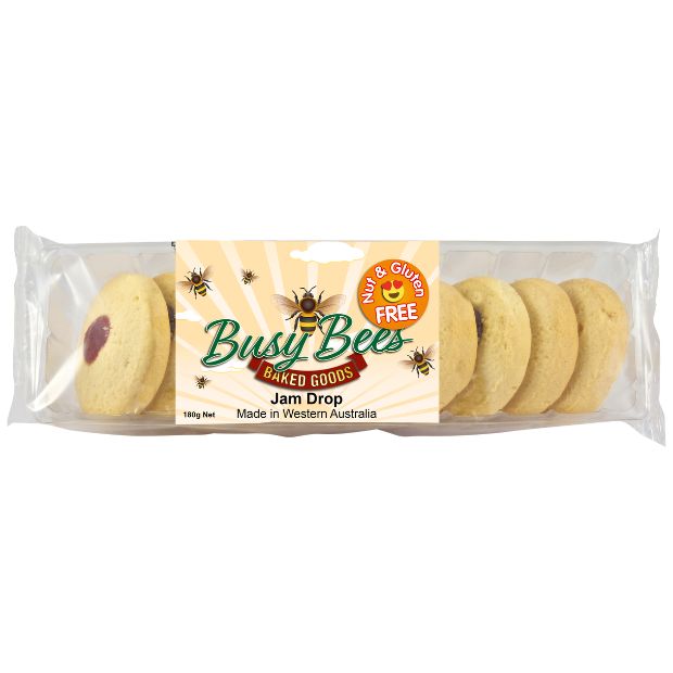 Busy Bees Jam Drops Biscuits 180g