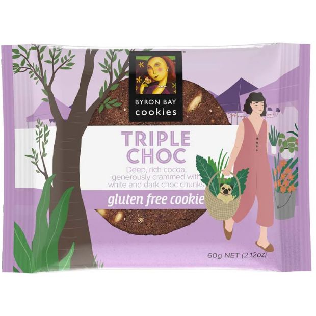 Byron Bay Cookies Gluten Free Triple Choc Fudge Cookie 60g