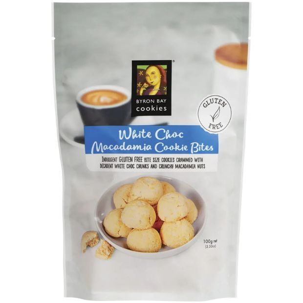 Byron Bay Cookies Bites White Choc Macadamia 100g