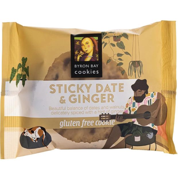 Byron Bay Cookies Sticky Date & Ginger 60g