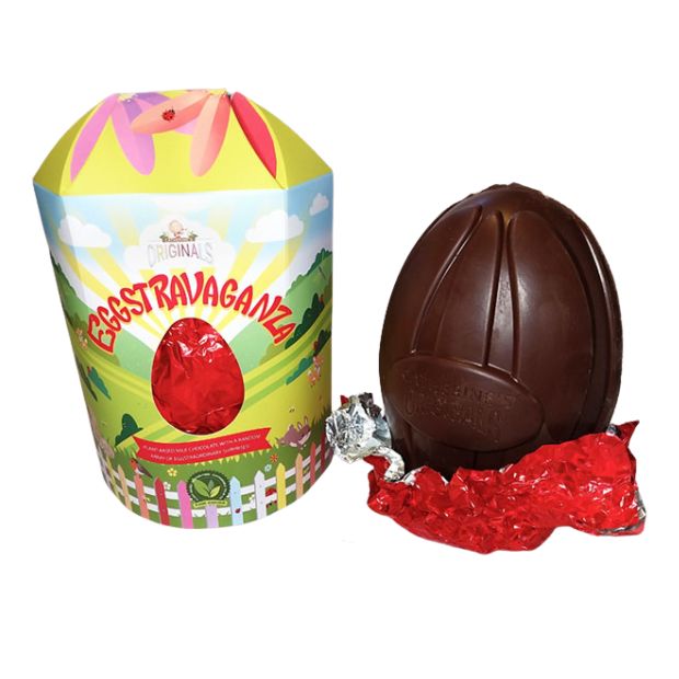 Catherine’s Originals Vegan “Eggstravaganza” Milk Choc Easter Egg 270g