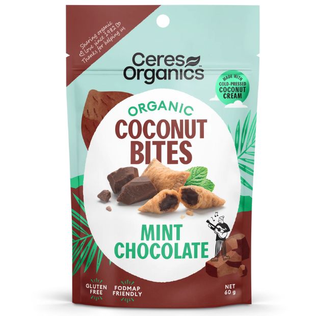 Ceres Organics Coconut Bites Mint Chocolate 60g