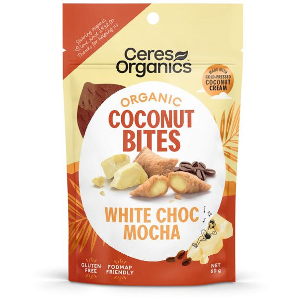 Ceres Organics Coconut Bites White Choc Mocha 60g - Happy Tummies