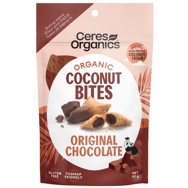 Ceres Organics Coconut Bites Original Chocolate 60g