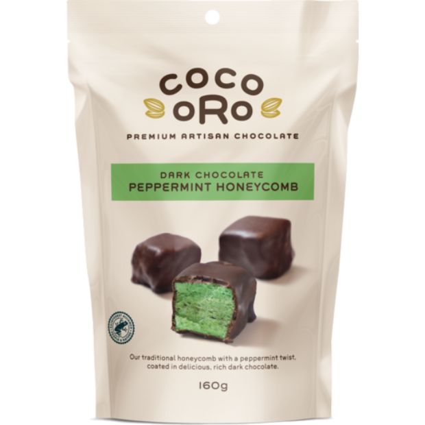 Coco Oro Honeycomb Dark Chocolate & Mint 160g