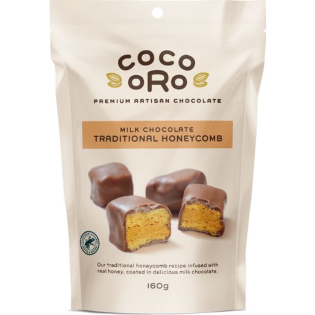 Coco Oro Honeycomb Milk Chocolate Honey 160g
