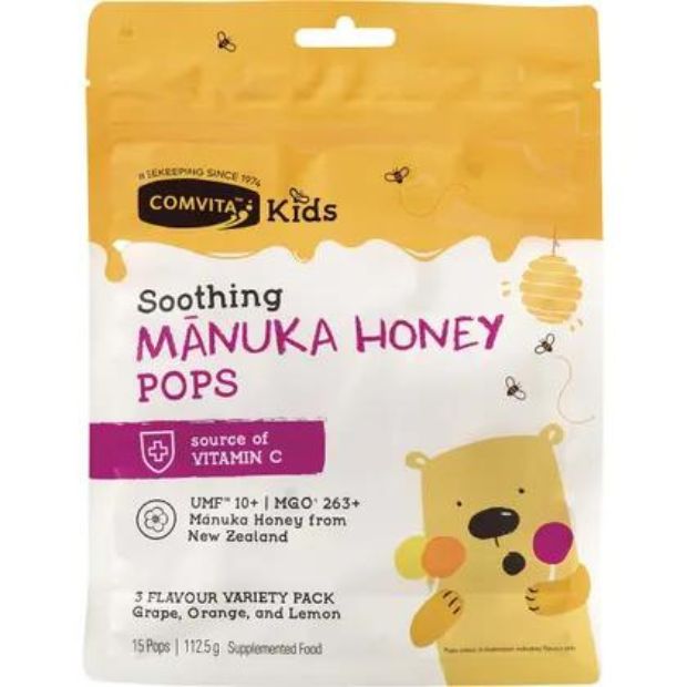 Comvita Kids Soothing Manuka Honey Pops x 15
