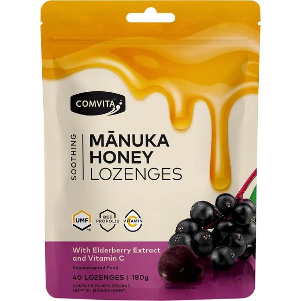 Comvita Manuka Honey Lozenges With Elderberry Extract & Vitamin C