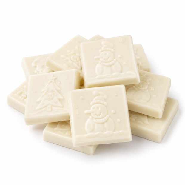 Happy Tummies Christmas Squares White Choc 100g