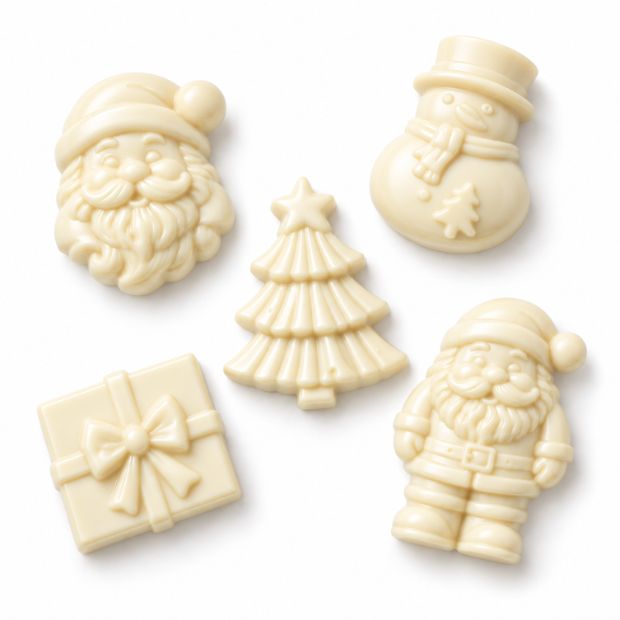 Happy Tummies Christmas Characters White Choc - 5 Pack