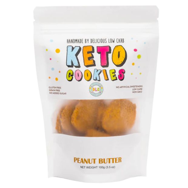 Delicious Low Carb Keto Cookies Peanut Butter 100g