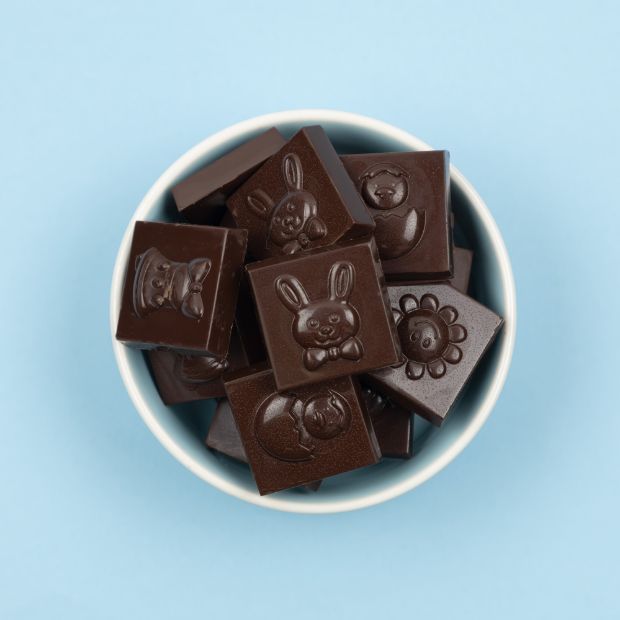 Happy Tummies Easter Squares Dark Choc 100g - Happy Tummies Pty Ltd
