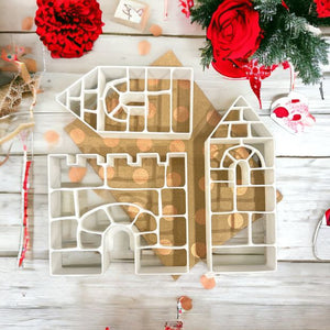 Red Brick House Gingerbread Cookie Cutters - Cobblestone Castle Regular
