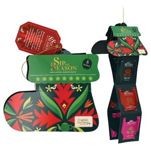 English Tea Shop Santa's Brew Stocking Green