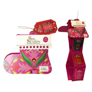 English Tea Shop Santa's Brew Stocking Pink