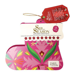 English Tea Shop Santa's Brew Stocking Pink