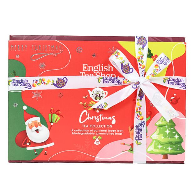English Tea Shop Organic Christmas Holiday Red Santa Collection