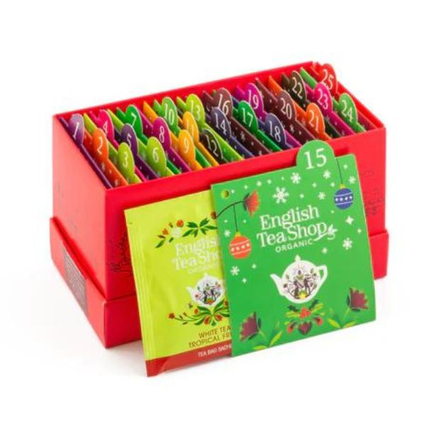 English Tea Shop Organic Advent Tea Calendar Tea Bag Sachets Happy English Tea Shop Organic Advent Tea Calendar Tea Bag Sachets Happy
