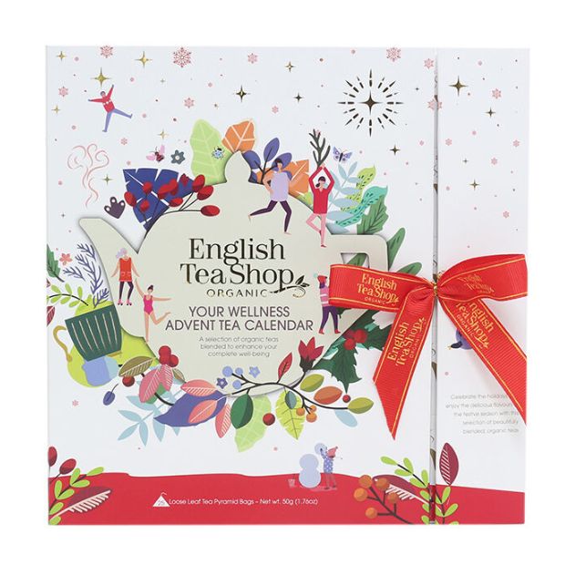 English Tea Shop Organic White Book Style Advent Calendar