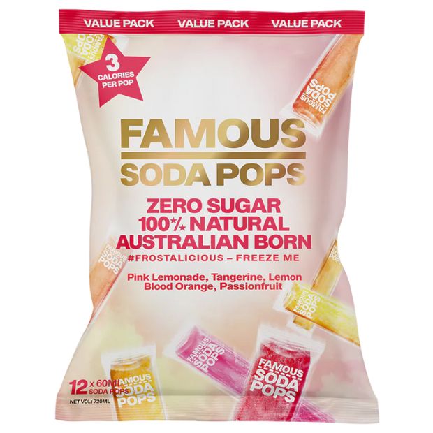 Famous Candy Co Soda Pops - 12 x 60ml