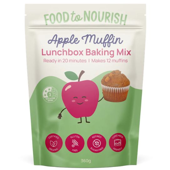Food to Nourish Apple Muffin Lunchbox Baking Mix 360g