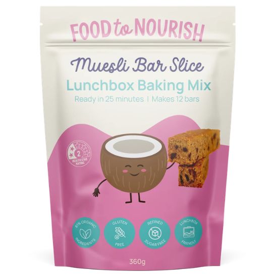 Food to Nourish Muesli Bar Slice Lunchbox Baking Mix 360g